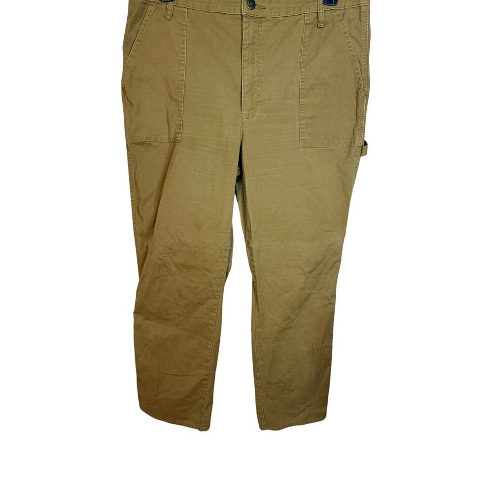 Lee women’s brown utility pants large front patch pockets size 18M
